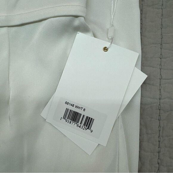 Mac Duggal Strapless Jumpsuit With Feather Trim Size 6 NWT Retail $398 - Picture 6 of 16